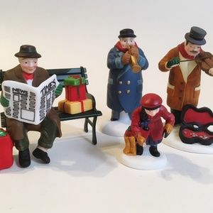 Heritage Village Collection 4 Pc Rest Ye Merry Gentleman Street Musician Dept 56